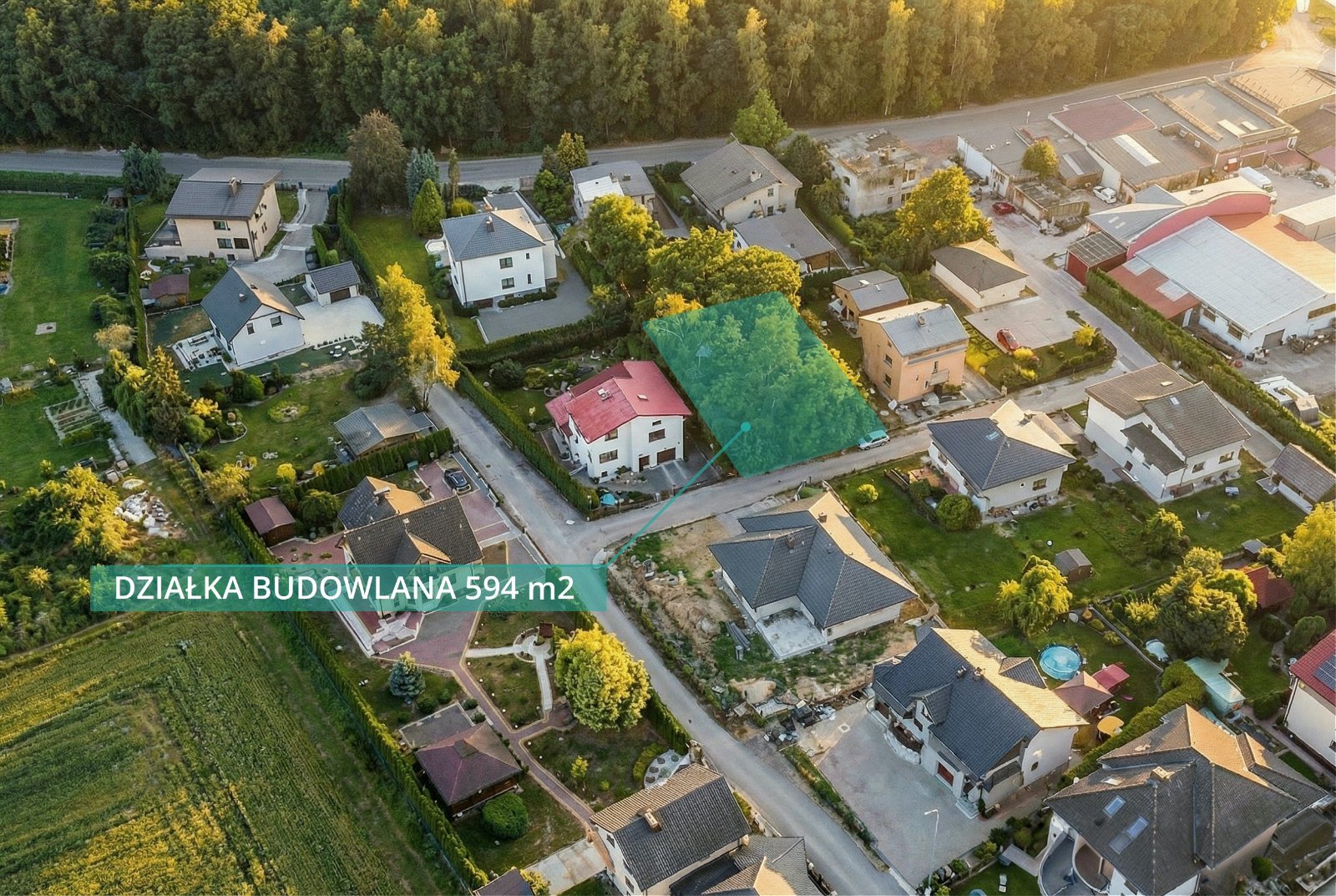 Działka budowlana 594 m² Zabrzeg (Czechowice-Dziedzice) – Idealna pod Twój Dom — zdjęcie 1